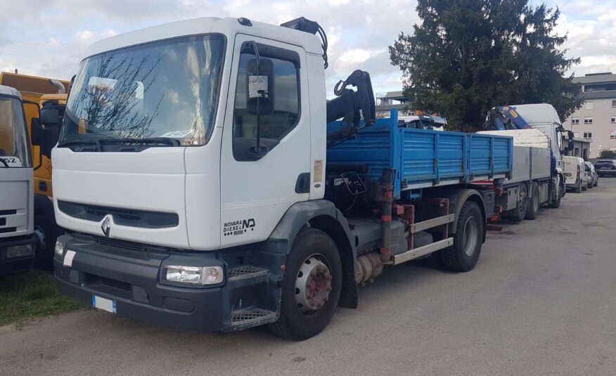 RENAULT 250 RIBALTABILE TRILATERALE E GRU HIAB